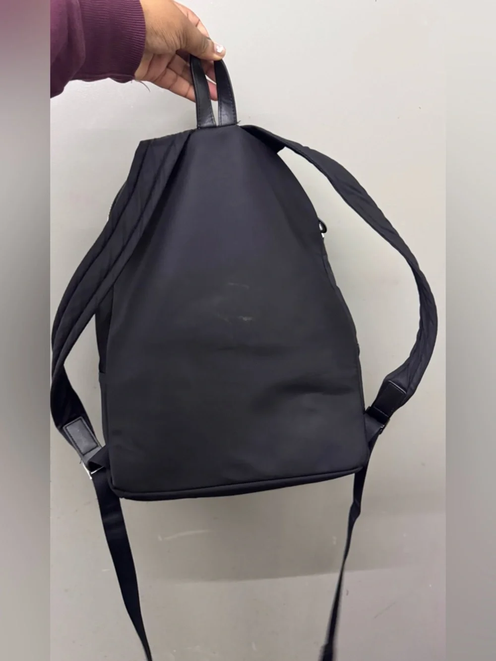 Marc Jacobs The Zip Backpack Black Nylon Designer Travel Bag One Size